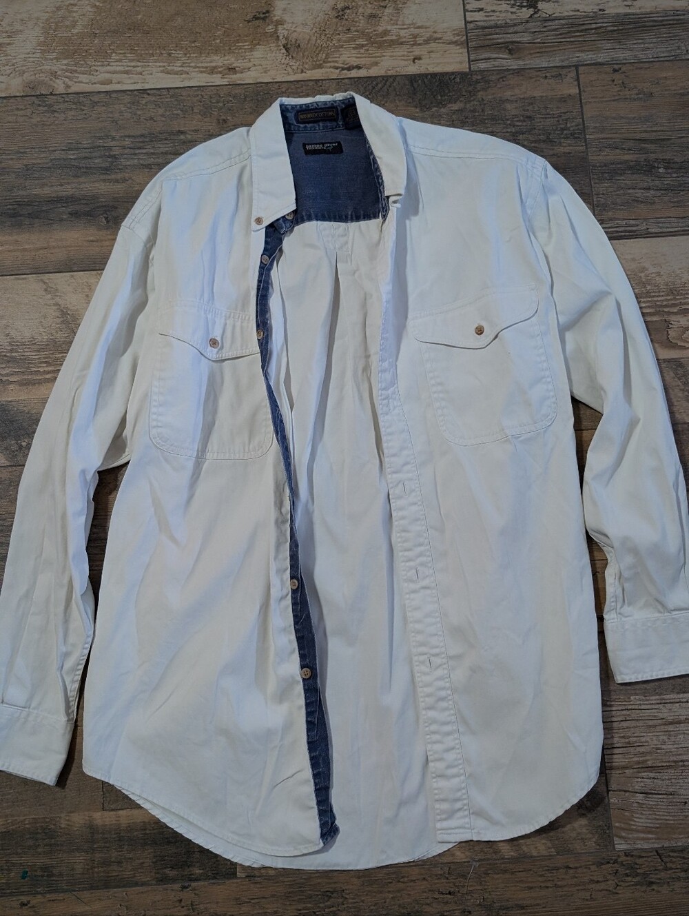 Vintage Men's James River Traders 100% Cotton Shirt Size M